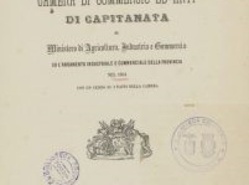 Figura  1 – Copertina di “La pesca – la caccia – i prodotti spontanei”, Relazione della Camera di Commercio ed arti di Capitanata al Ministero di Agricoltura, Industria e Commercio (1864).