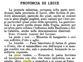 Figura 15 – La pizza rustica con cipolle. Fonte: Guida gastronomica d'Italia (Anonimo, 1931) - ©www. books.google.it.
