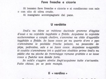 Figura 1 – Ricetta “Fave fresche e cicorie”. Fonte: Giovine (1968).