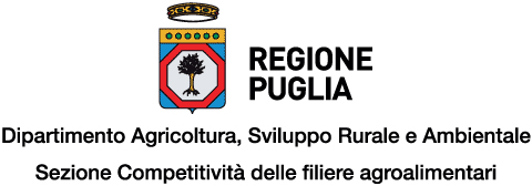 Logo Regione Puglia Dipartimento Agricoltura, Sviluppo rurale e ambientale