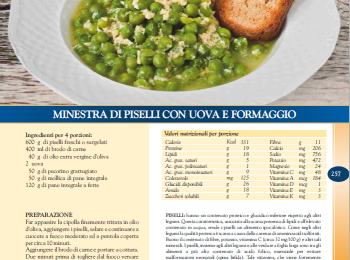 Figura 1 - La ricetta "minestra di piselli con uova e formaggio". Fonte: Cisternino e Misciagna (2012).