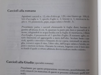 Foto  2 - La ricetta della parmigiana di carciofi. Fonte: Consoli (1989).
