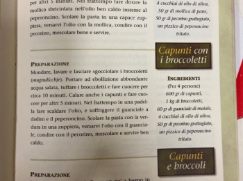 Foto 5 - Ricetta dei capunti con cardoncelli e mollica fritta. Fonte: Casiello (1997).