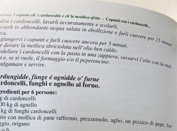 Foto 7 - Ricetta dei capunti con cardoncelli e mollica fritta. Fonte: Vincenti (2000).