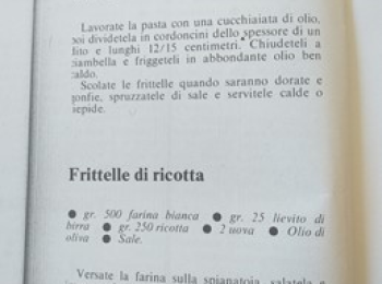 Foto 1 - La ricetta delle frittelle pugliesi. Fonte: Pepe (1991).