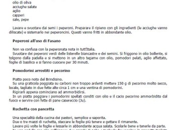 Foto 5 - La ricetta dei peperoni fritti "all'uso di Fasano". Fonte: Sada (1994).
