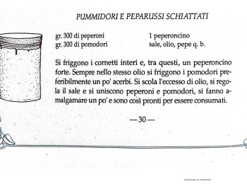 Foto 7 - La ricetta dei pomodori e peperoni scattarisciati. Fonte: Gaballo D'Errico (1990)