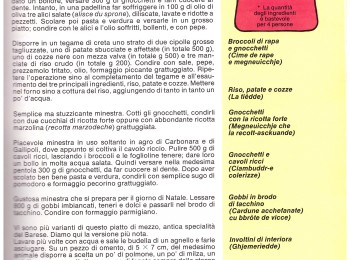 Figura 1 - Ricetta "Gnocchetti e cavoli ricci". Fonte: Sada (1990).