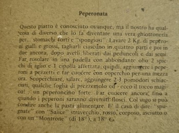 Foto 6 - Ricetta della peperonata pugliese. Fonte: Sada (1985).