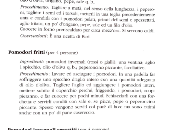 Foto 9 - Ricetta “Peperoni alla pizzaiola”. Fonte: Stanziano e Santoro (1991).