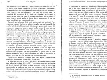 Figura 8 - Utilizzo delle zucchine nel 1617 e delle cime di zucca nel 1692 nel monastero di Putignano. Fonte: D’Ippolito (1995).