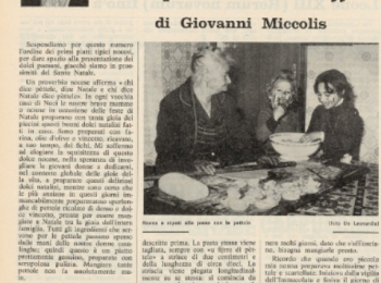 Figura 1 – Ricetta delle cartellate (Miccolis, 1976). Fonte: “Noci gazzettino” (anno IX numero 12 – dicembre 1976), Noci (BA).
