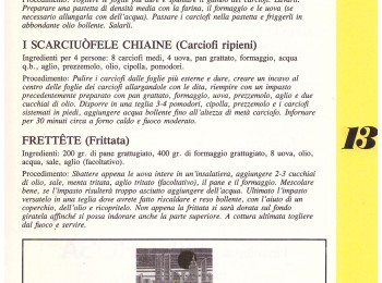 Figura 7 - Ricetta "I scarciuòfele chiaine (carciofi ripieni)". Fonte: Pasquale (Anonimo, 1989).