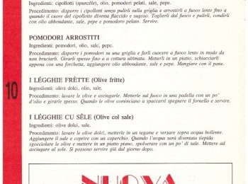 Figura 1 - Ricetta "I légghie frètte" (olive fritte). Fonte: Natale (Anonimo, 1989).
