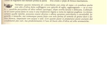 Figura 1 – Ricetta “Orecchiette con cime di rapa”. Fonte: Gosetti della Salda (1967).