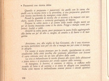 Figura 1 - Ricetta “Panzerotti con ricotta dolce”. Fonte: Panza (1982).