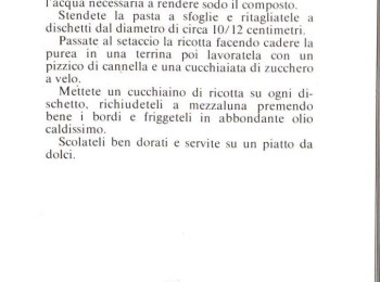 Figura 2 - Ricetta "Panzerotti con ricotta". Fonte: Pepe (1991).