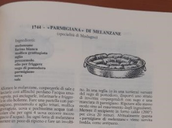 Figura 2 – Ricetta “Parmigiana di melanzane”. Fonte: Gosetti della Salda (1967).