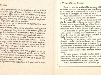 Figura 1 – Ricetta “Spaghetti con le cozze” (Vermrciidde che le cozze). Fonte: Panza (1982).