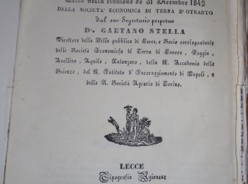 Figura 1 – Introduzione della Batata dolce nella Provincia di Terra d’Otranto. Fonte: Stella (1843).