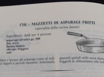 Figura 1 – Ricetta “Mazzetti di Asparagi selvatici”. Fonte: Gosetti della Salda (1967).