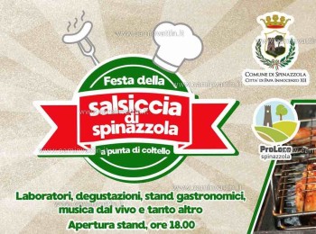 Figura 1 - Locandina della "Festa della salsiccia di Spinazzola" del 2021. Fonte: caminvattin.it.